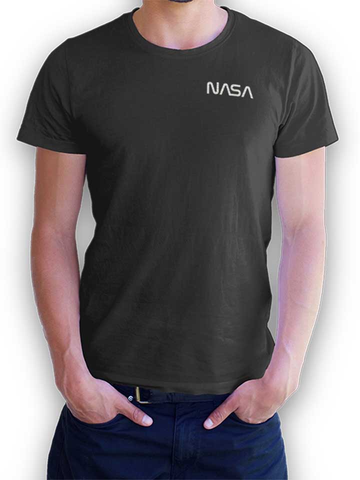 Nasa Chest Print T-Shirt dunkelgrau L