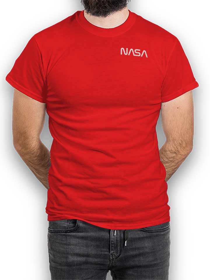 Nasa Chest Print T-Shirt rouge L