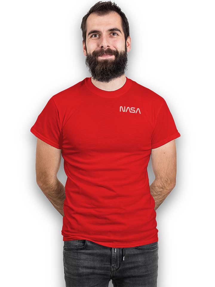 nasa-chest-print-t-shirt rot 2