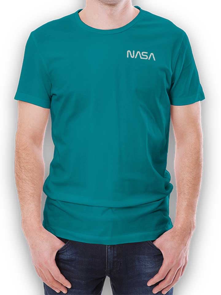 Nasa Chest Print T-Shirt tuerkis L
