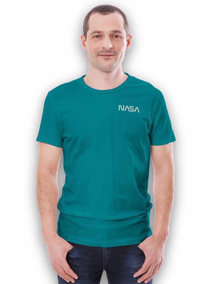 nasa-chest-print-t-shirt tuerkis 2