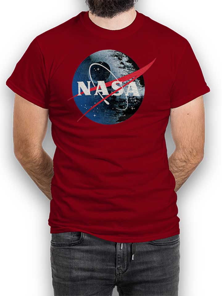 Nasa Death Star T-Shirt maroon L