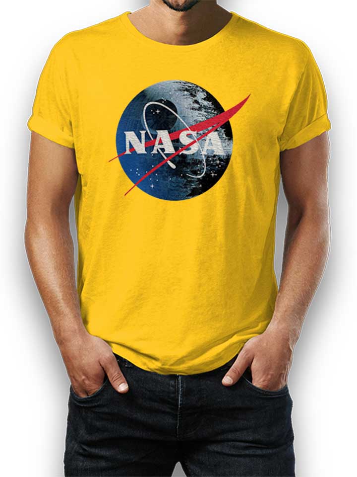 Nasa Death Star T-Shirt gelb L