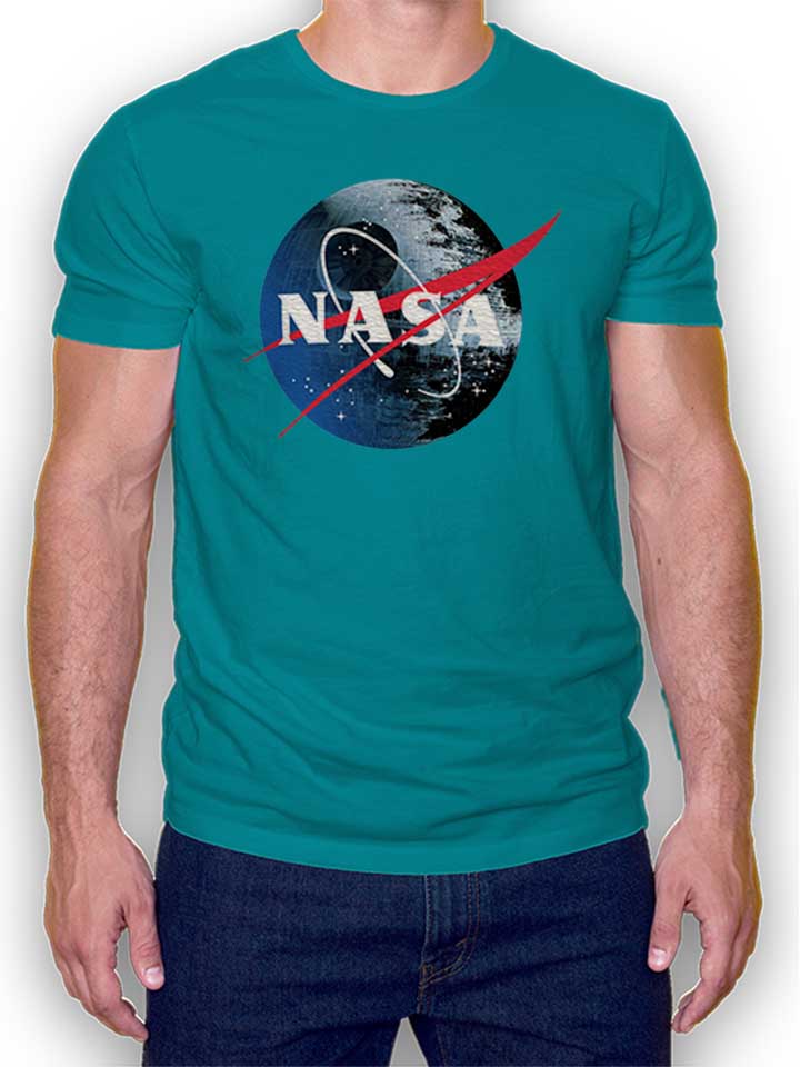 Nasa Death Star T-Shirt turchese L