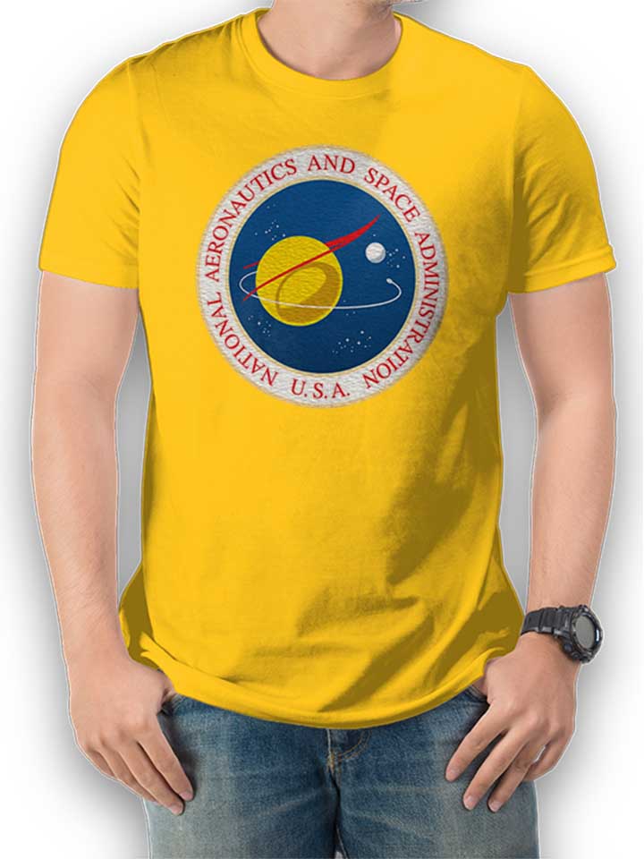 Nasa Logo 3 T-Shirt gelb L