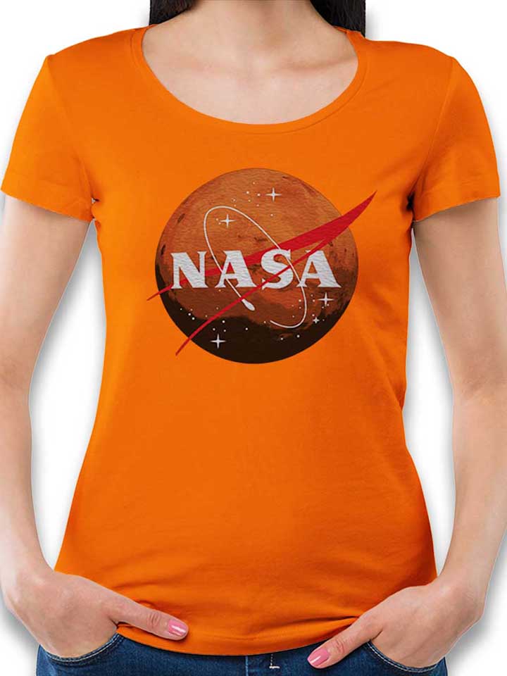 nasa-mars-damen-t-shirt orange 1