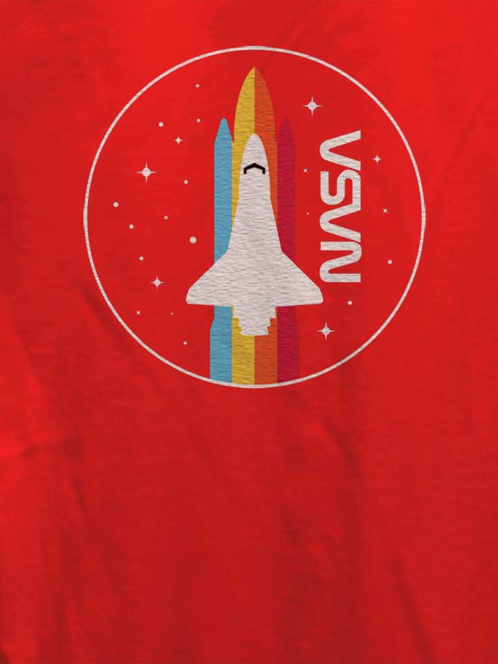 nasa-retro-spaceship-damen-t-shirt rot 4