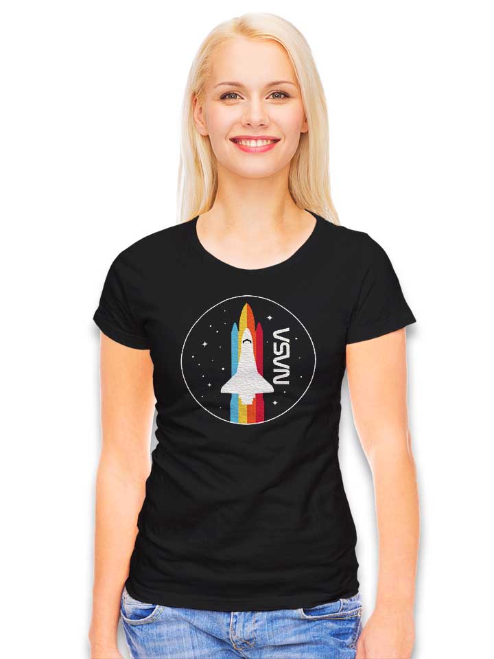 nasa-retro-spaceship-damen-t-shirt schwarz 2
