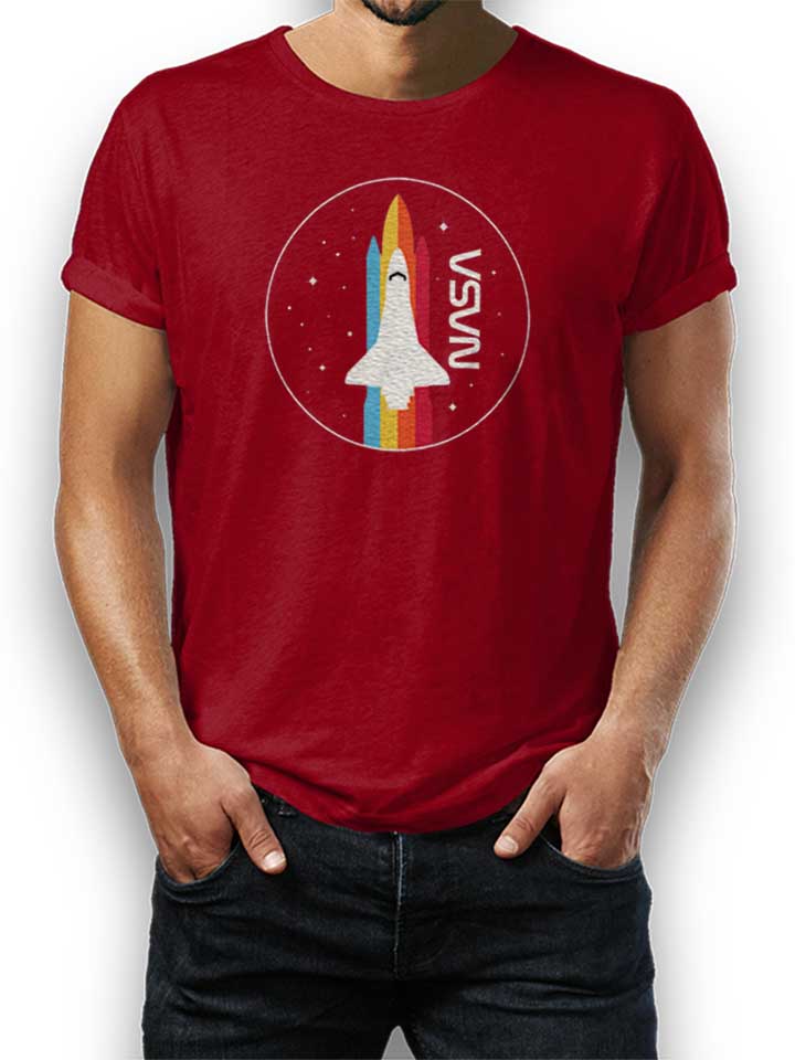 nasa-retro-spaceship-t-shirt bordeaux 1