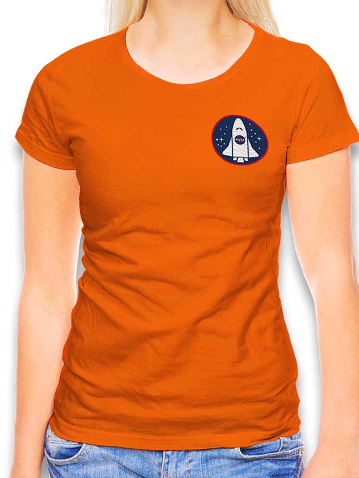 Nasa Shuttle Logo Chest Print Damen T-Shirt orange L