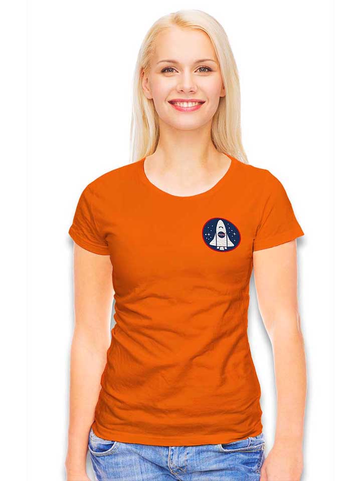 nasa-shuttle-logo-chest-print-damen-t-shirt orange 2