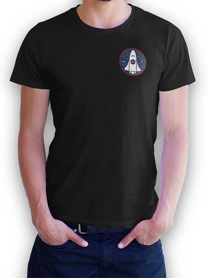 nasa-shuttle-logo-chest-print-t-shirt schwarz 1