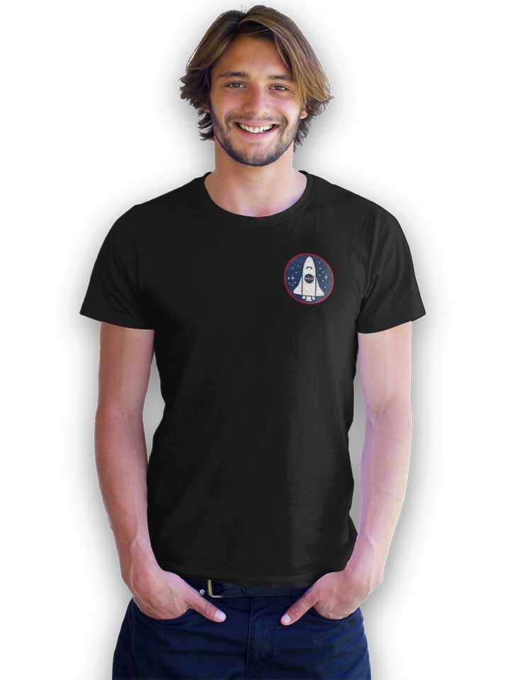 nasa-shuttle-logo-chest-print-t-shirt schwarz 2