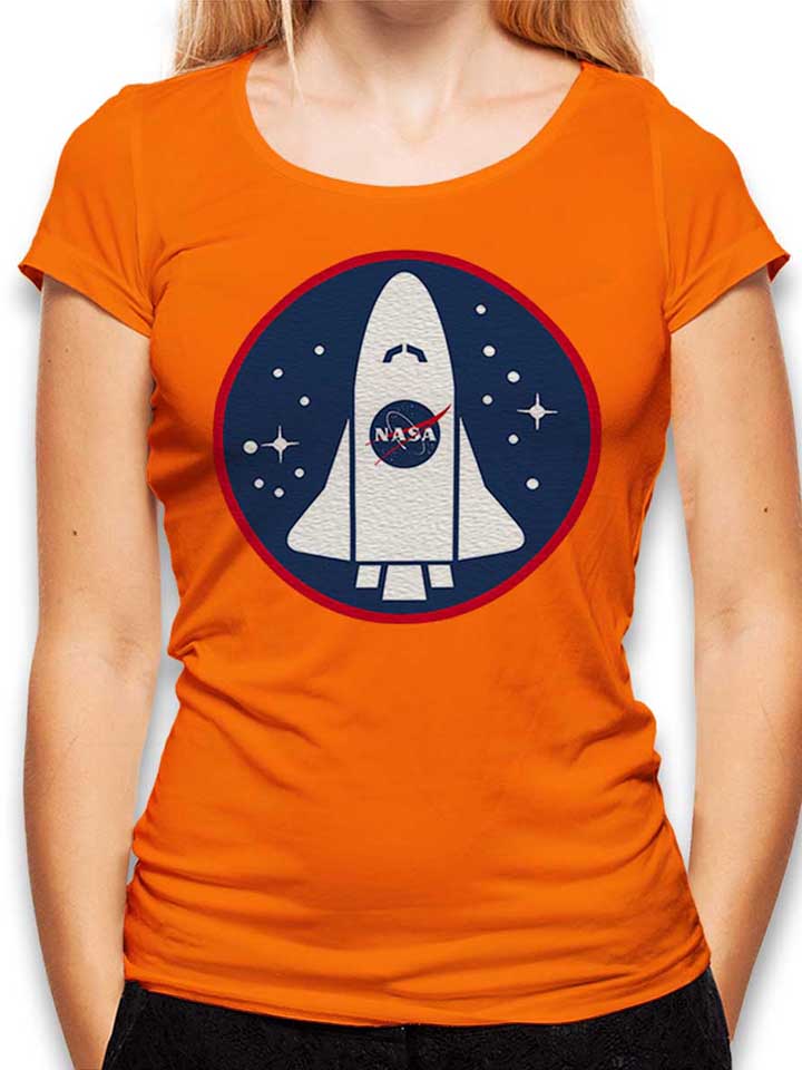 nasa-shuttle-logo-damen-t-shirt orange 1