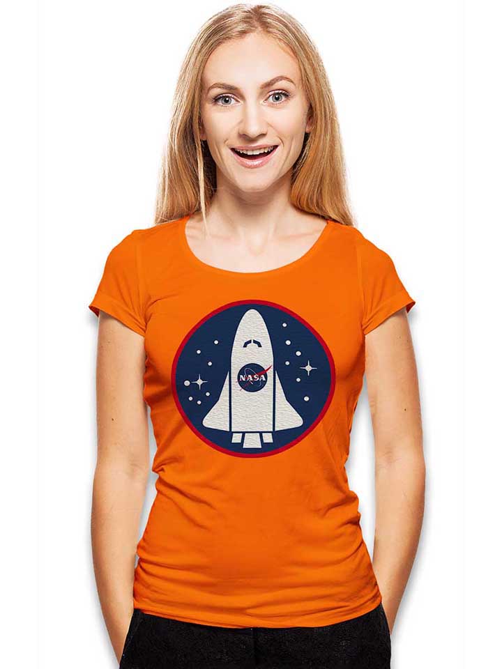 nasa-shuttle-logo-damen-t-shirt orange 2