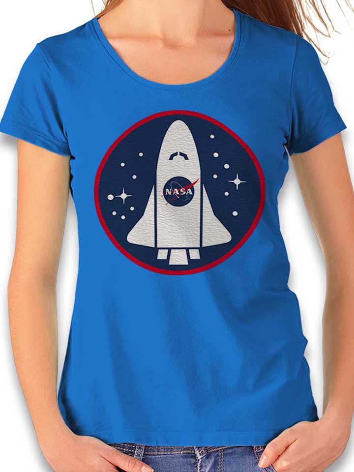Nasa Shuttle Logo T-Shirt Femme bleu-roi L