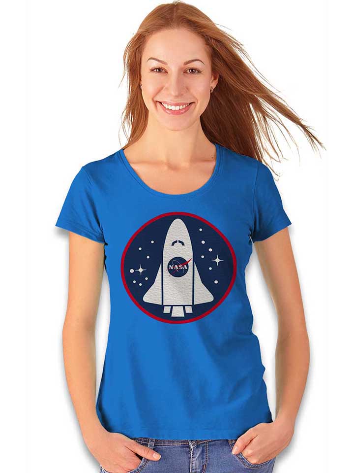 nasa-shuttle-logo-damen-t-shirt royal 2
