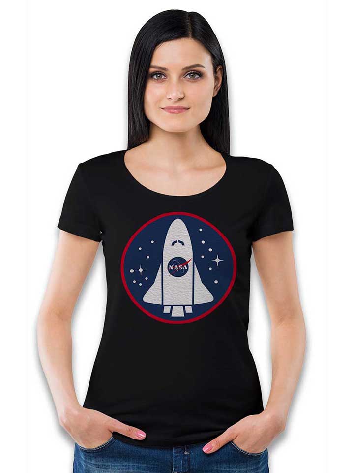 nasa-shuttle-logo-damen-t-shirt schwarz 2