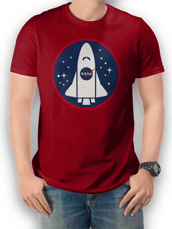 nasa-shuttle-logo-t-shirt bordeaux 1