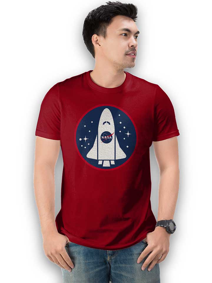 nasa-shuttle-logo-t-shirt bordeaux 2