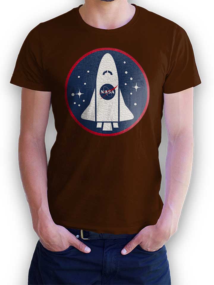 Nasa Shuttle Logo Camiseta marrn L