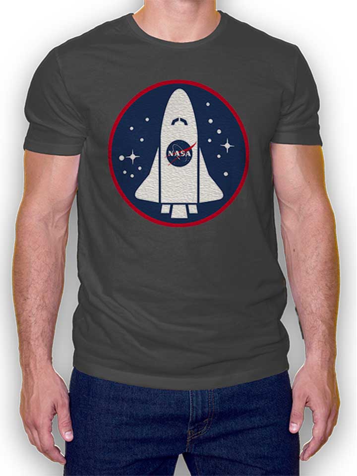 Nasa Shuttle Logo T-Shirt dunkelgrau L