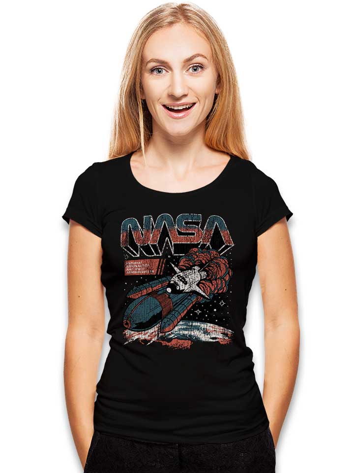 nasa-space-flight-damen-t-shirt schwarz 2