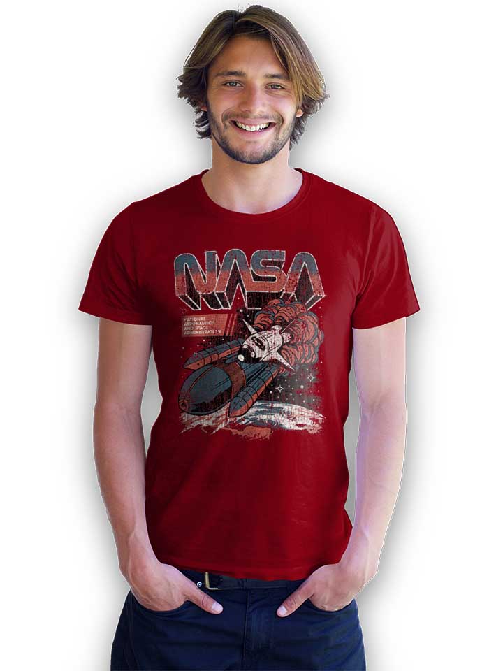 nasa-space-flight-t-shirt bordeaux 2