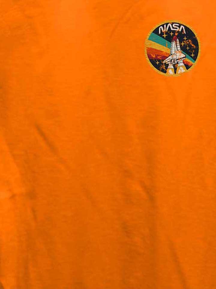 nasa-space-shuttle-vintage-chest-print-damen-t-shirt orange 4