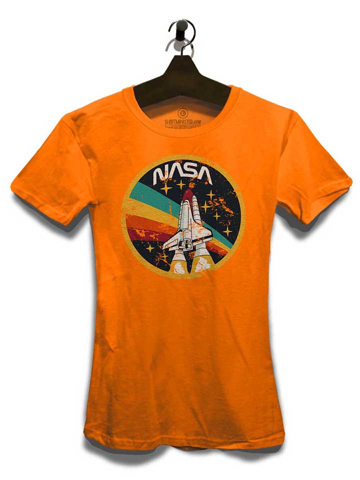 nasa-space-shuttle-vintage-damen-t-shirt orange 3