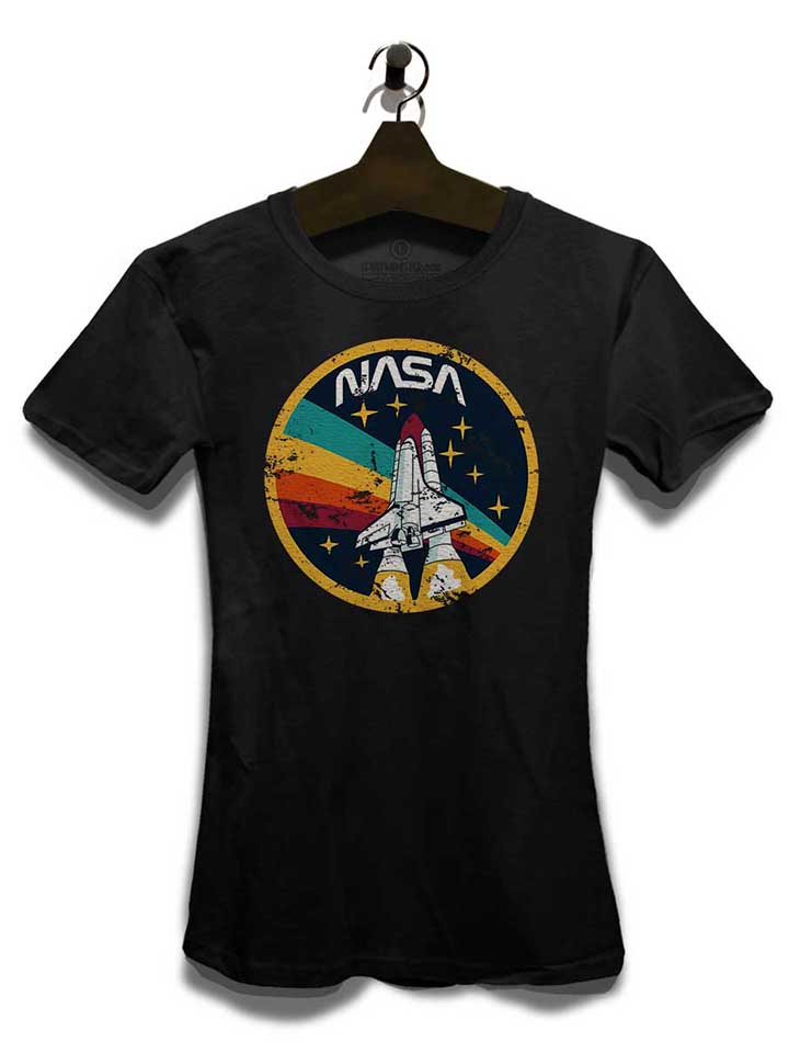 nasa-space-shuttle-vintage-damen-t-shirt schwarz 3