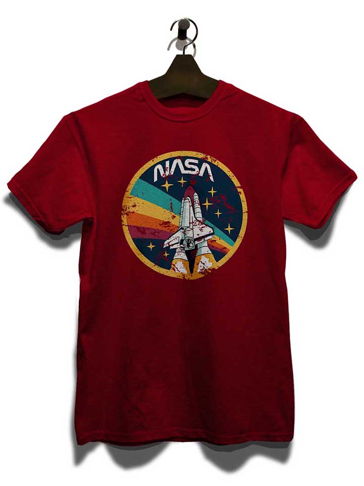 nasa-space-shuttle-vintage-t-shirt bordeaux 3