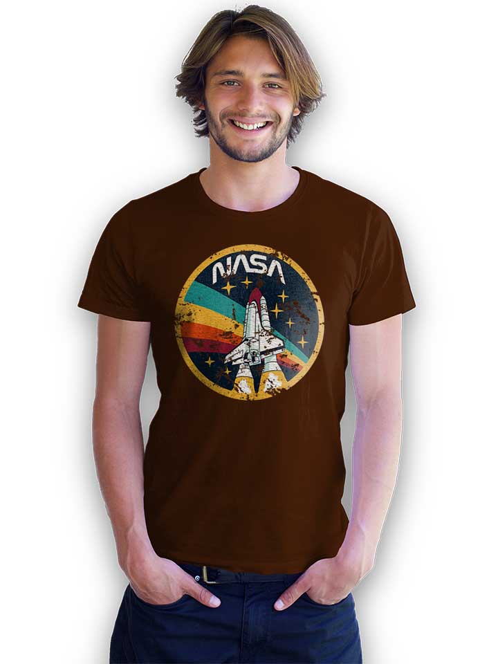 nasa-space-shuttle-vintage-t-shirt braun 2