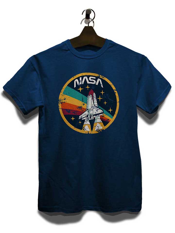 nasa-space-shuttle-vintage-t-shirt dunkelblau 3