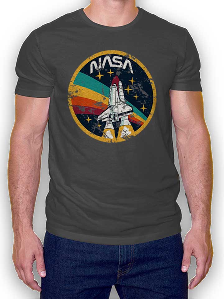 Nasa Space Shuttle Vintage T-Shirt dunkelgrau L
