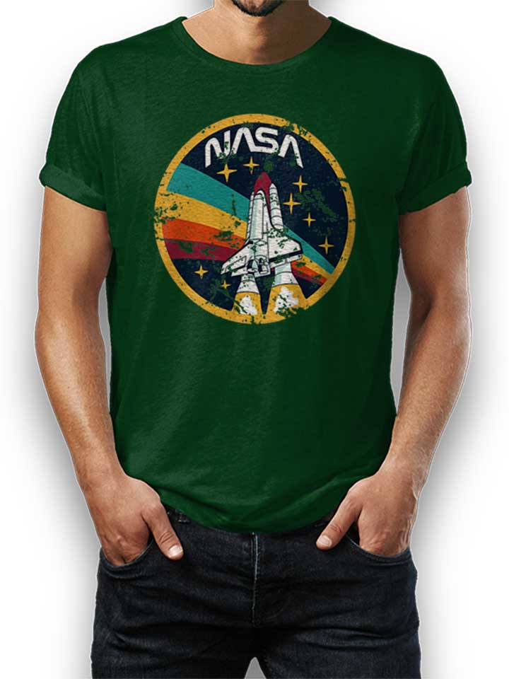 nasa-space-shuttle-vintage-t-shirt dunkelgruen 1