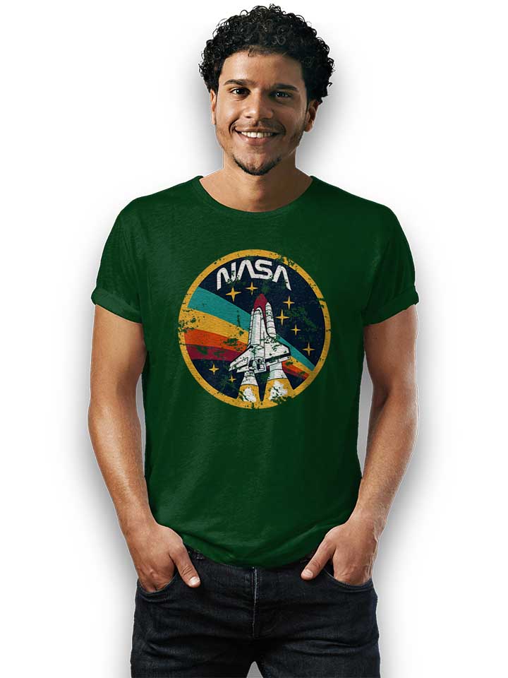 nasa-space-shuttle-vintage-t-shirt dunkelgruen 2