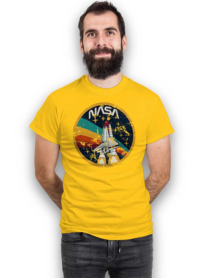 nasa-space-shuttle-vintage-t-shirt gelb 2