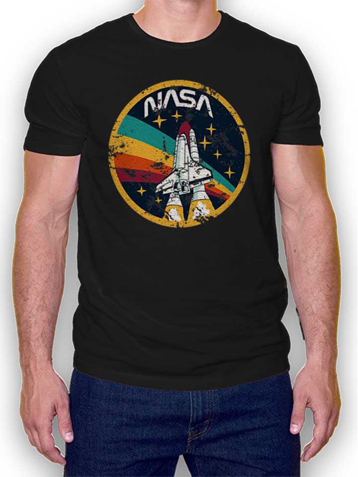 nasa-space-shuttle-vintage-t-shirt schwarz 1