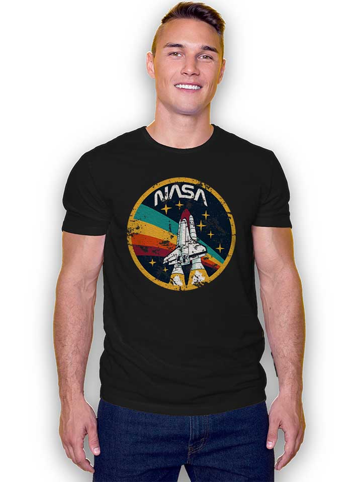 nasa-space-shuttle-vintage-t-shirt schwarz 2