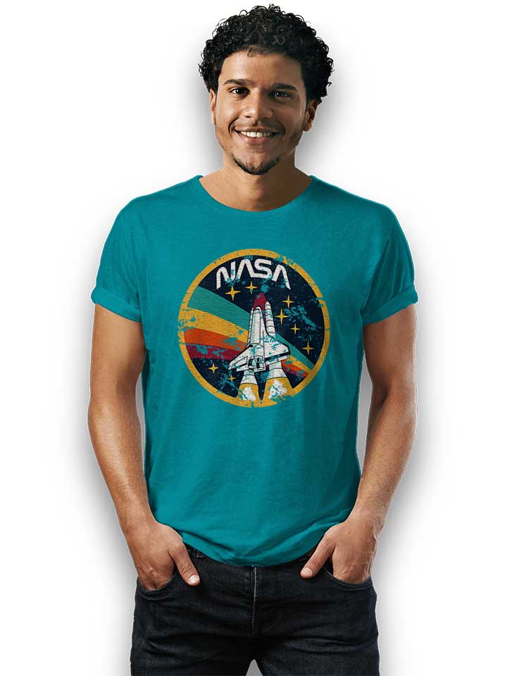 nasa-space-shuttle-vintage-t-shirt tuerkis 2