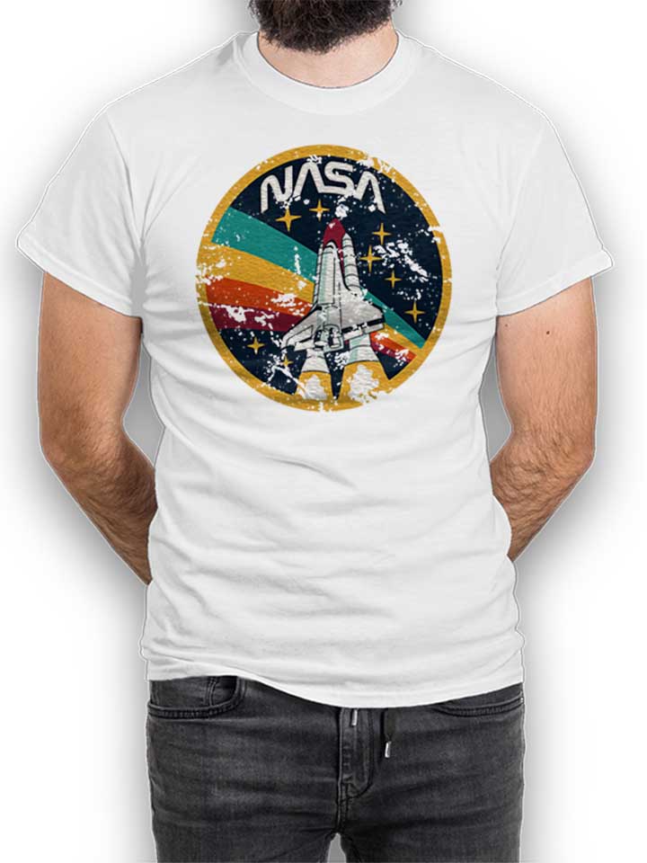 Nasa Space Shuttle Vintage T-Shirt weiss L