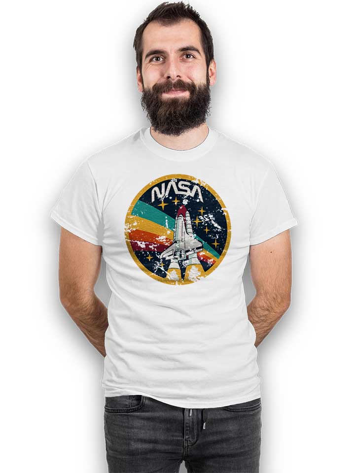 nasa-space-shuttle-vintage-t-shirt weiss 2