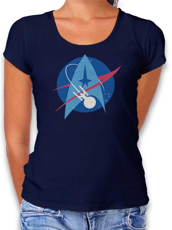 Nasa Space Trek Damen T-Shirt dunkelblau L