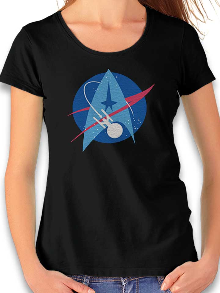 nasa-space-trek-damen-t-shirt schwarz 1
