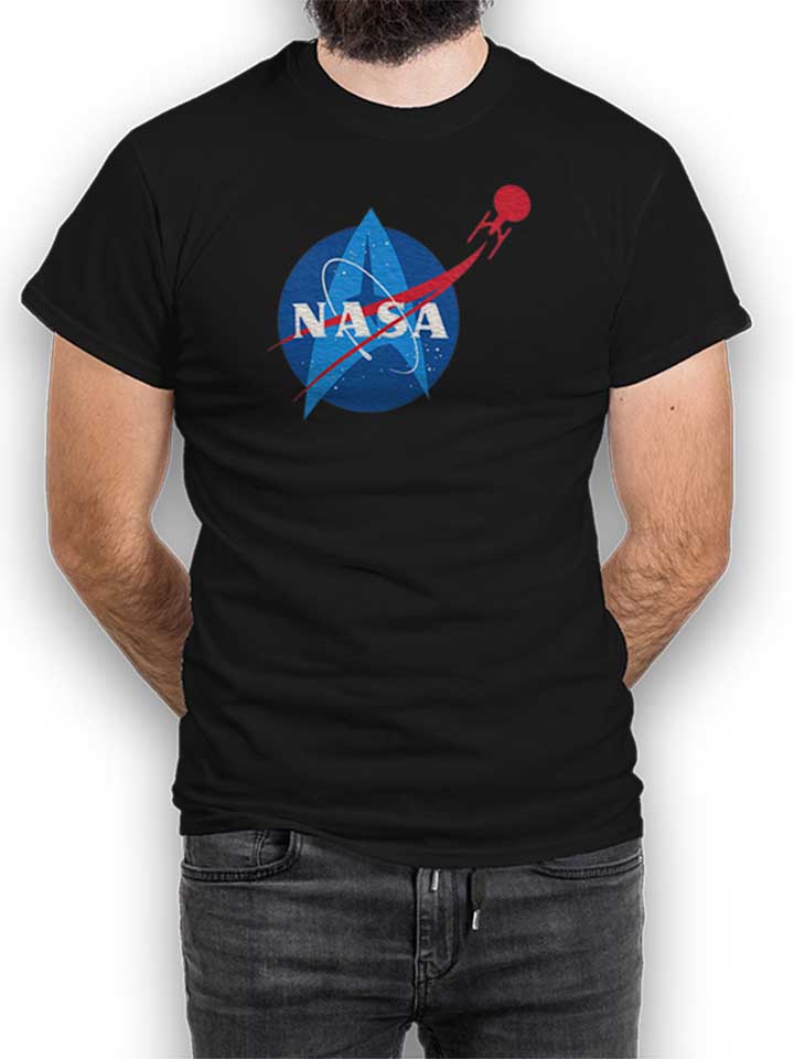 Nasa Trekkie T-Shirt schwarz L
