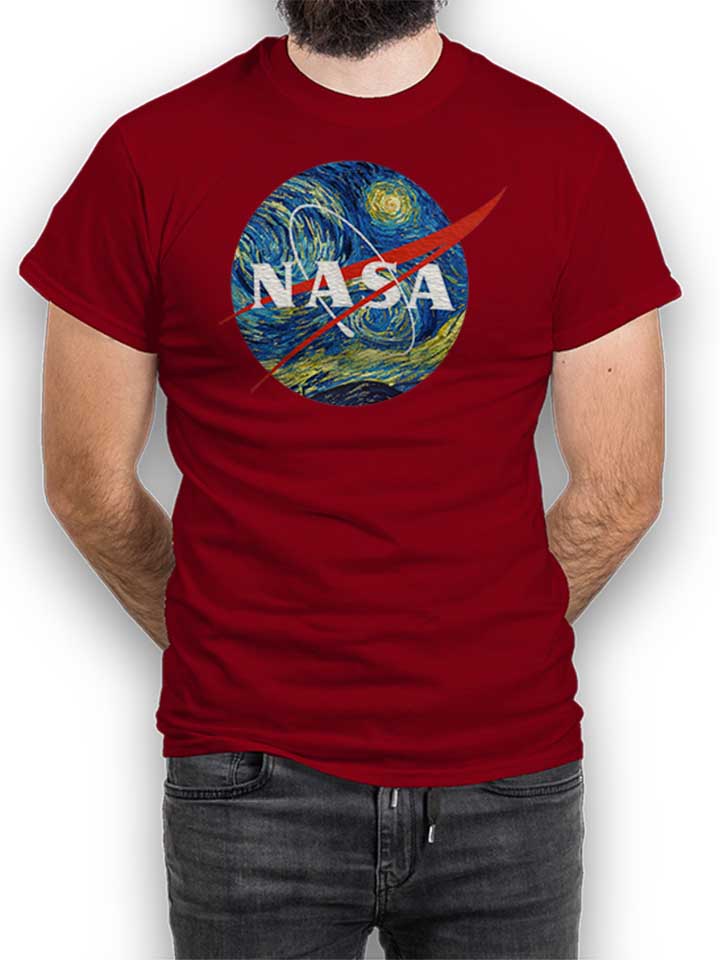 Nasa Van Gogh T-Shirt bordeaux L