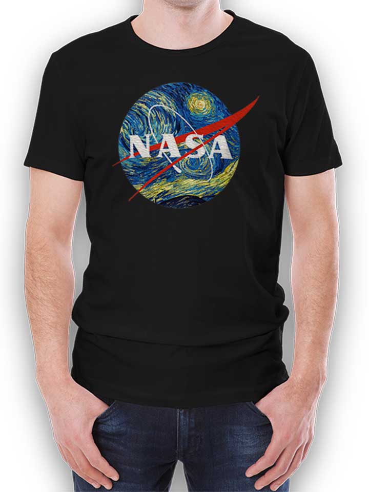 Nasa Van Gogh T-Shirt schwarz L