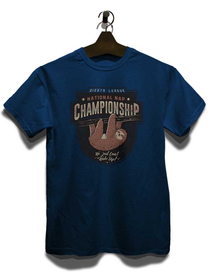 national-nap-championship-sloth-t-shirt dunkelblau 3