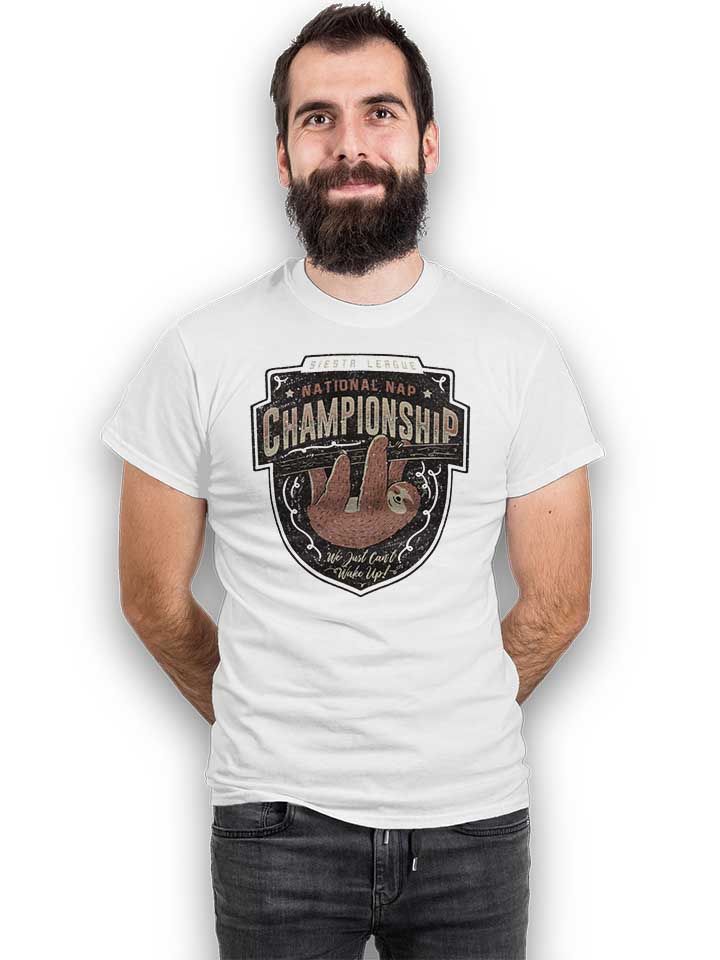 national-nap-championship-sloth-t-shirt weiss 2